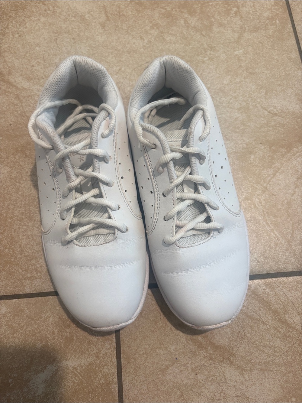 Kids White Lace-Up Casual Sneakers